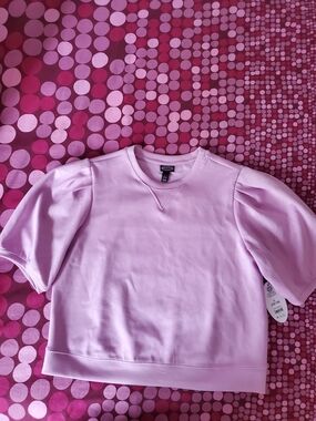 Scoop Pleated Sleeve Popover Shirt